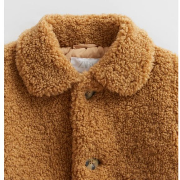 ZARA KIDS FLEECE JACKET NATURAL - Picture 3 of 3